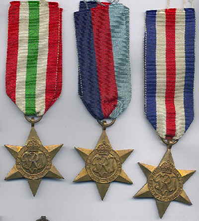 10 THe Italy Star, The 1939 - 1945 Start and THe France and Germany Star