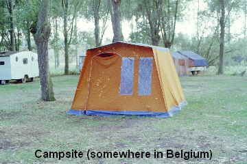 Tent on camp site Tent on camp site