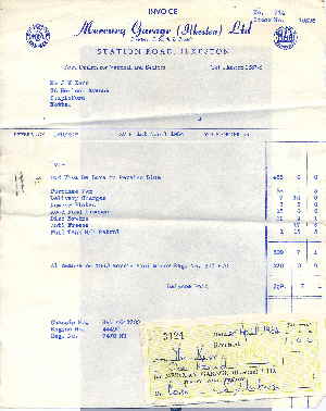 Car Receipt - 1964 - Viva Deluxe